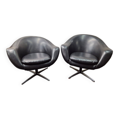 Fauteuil coquille ballon vintage