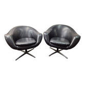 Fauteuil coquille ballon vintage