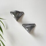 Vintage cast aluminum wall hooks