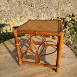 Vintage rattan sofa end