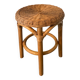 Vintage stool in rattan and woven wicker