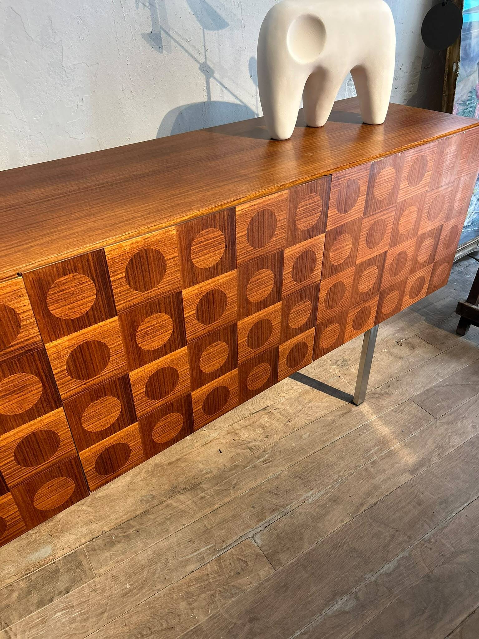 TEAK MARQUETRY ENFILADE 1960s