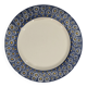 7 vintage flat plates in earthenware — Blue daisy decor