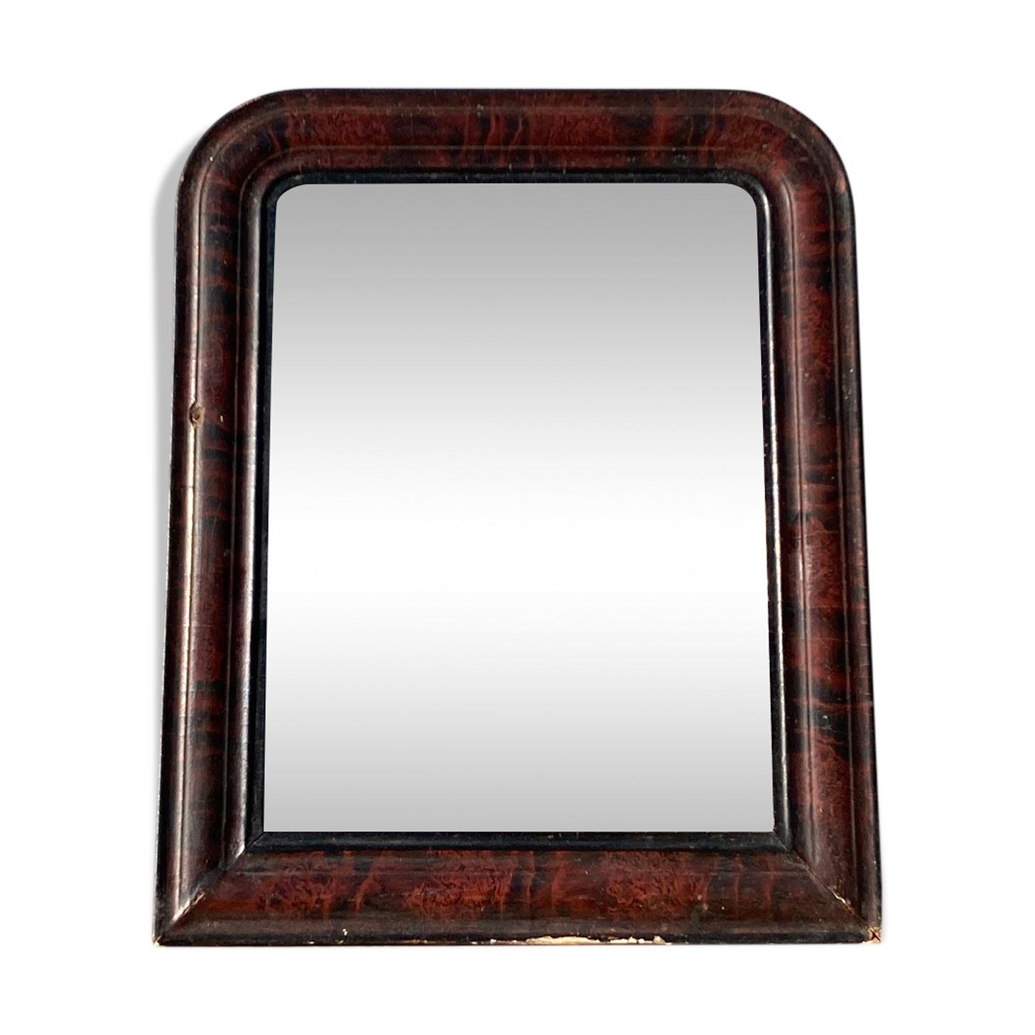 Mirror Louis Philippe period 46x39 XIXth old black brown