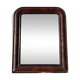 Mirror Louis Philippe period 46x39 XIXth old black brown