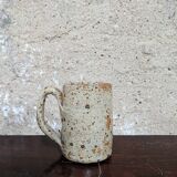 Set of 6 stoneware cups and a pitcher
