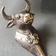 Bronze patinated metal bull wall hook