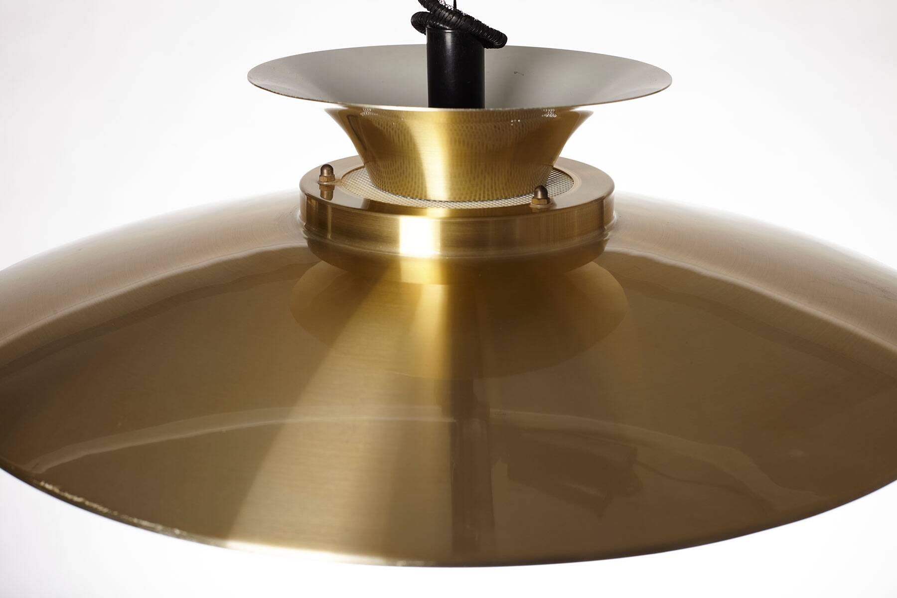 Brass Pendant Light, Denmark 1980s