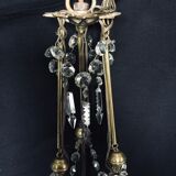 Lustre 6 lights in Crystal, Bronze, and Earthenware