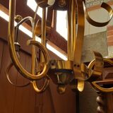 Gilded metal chandelier