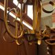 Gilded metal chandelier