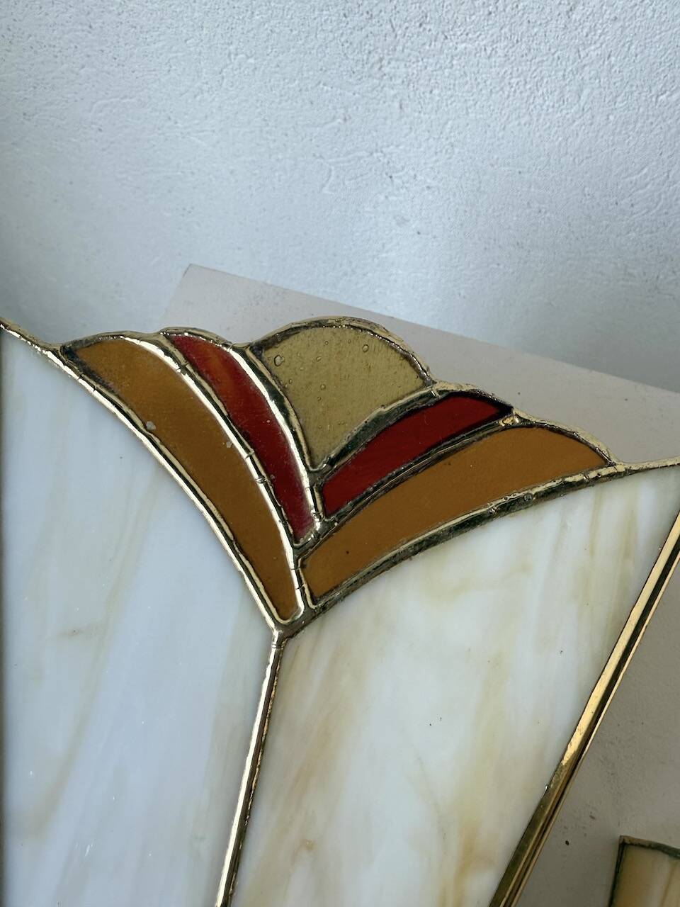 Paire applique style Art Déco verre nacre
