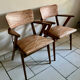 Pair of vintage armchairs in solid wood, 1960s