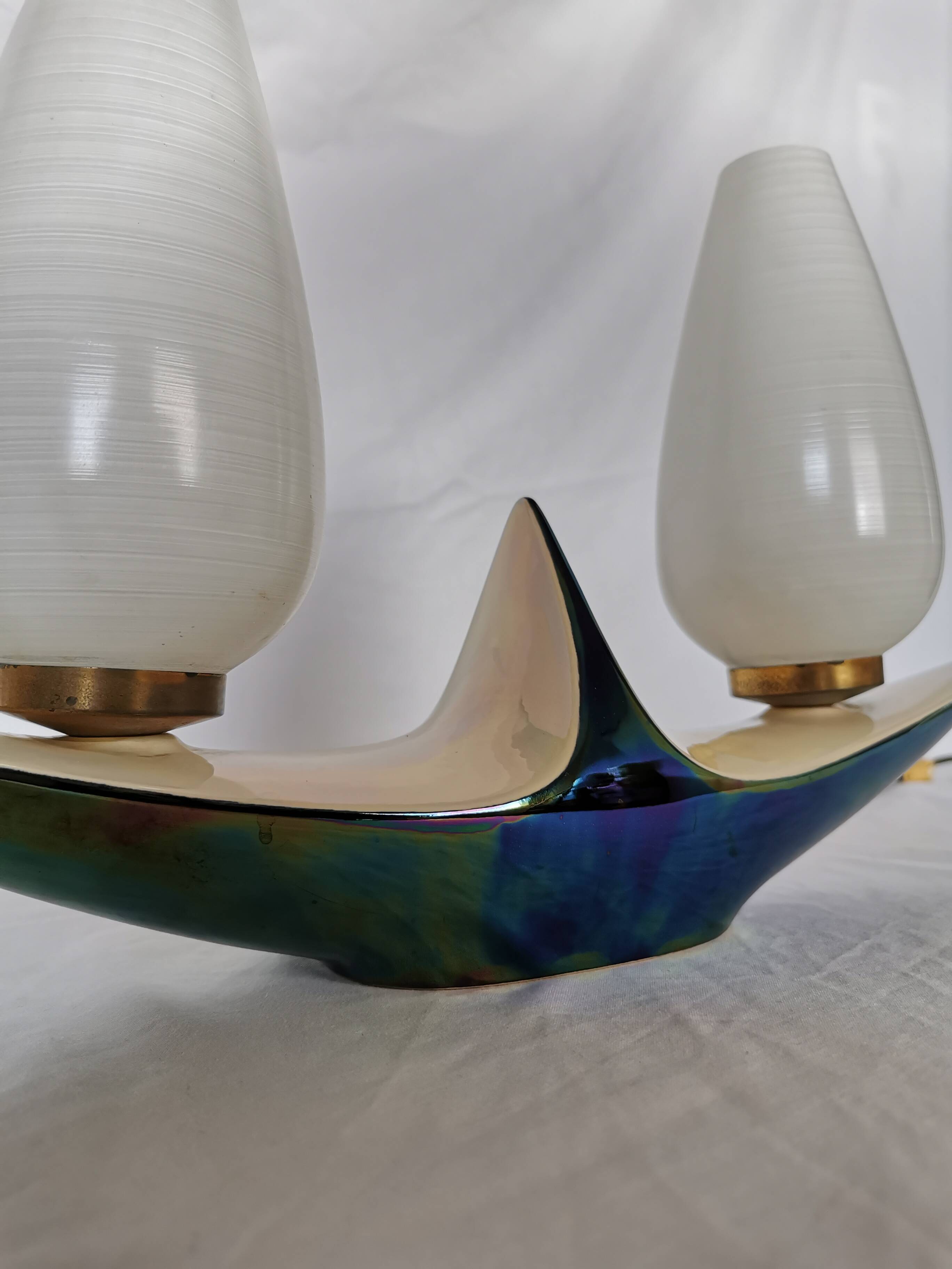 Verceram ceramic lamp, 1950, France.