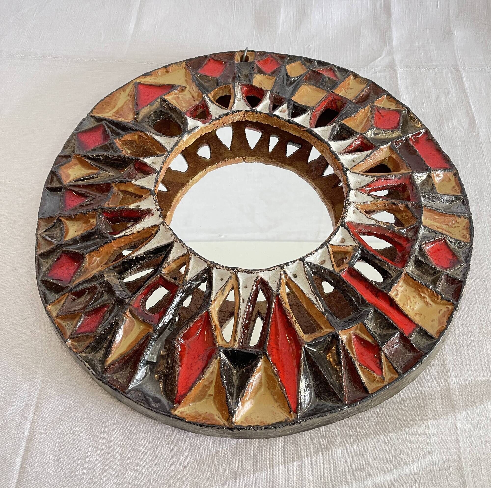 Ceramic mirror roland zobel the anduze cyclades