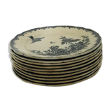 Set de 10 assiettes anciennes