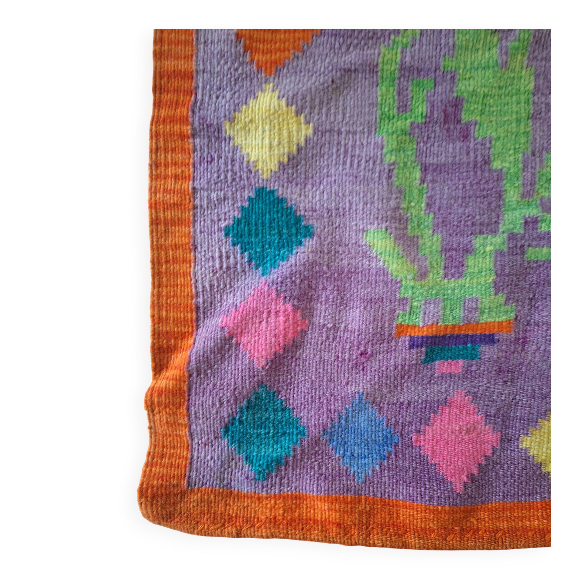 Vintage Woolen Hand Knotted Carpet Keli.