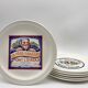 6 assiettes à fromage « Faïence de St-Amand »