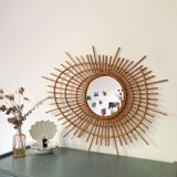 Vintage ortf rattan mirror