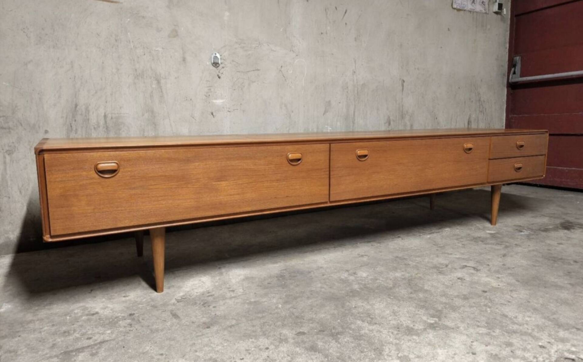 Vintage Scandinavian teak sideboards from the 1970s.
