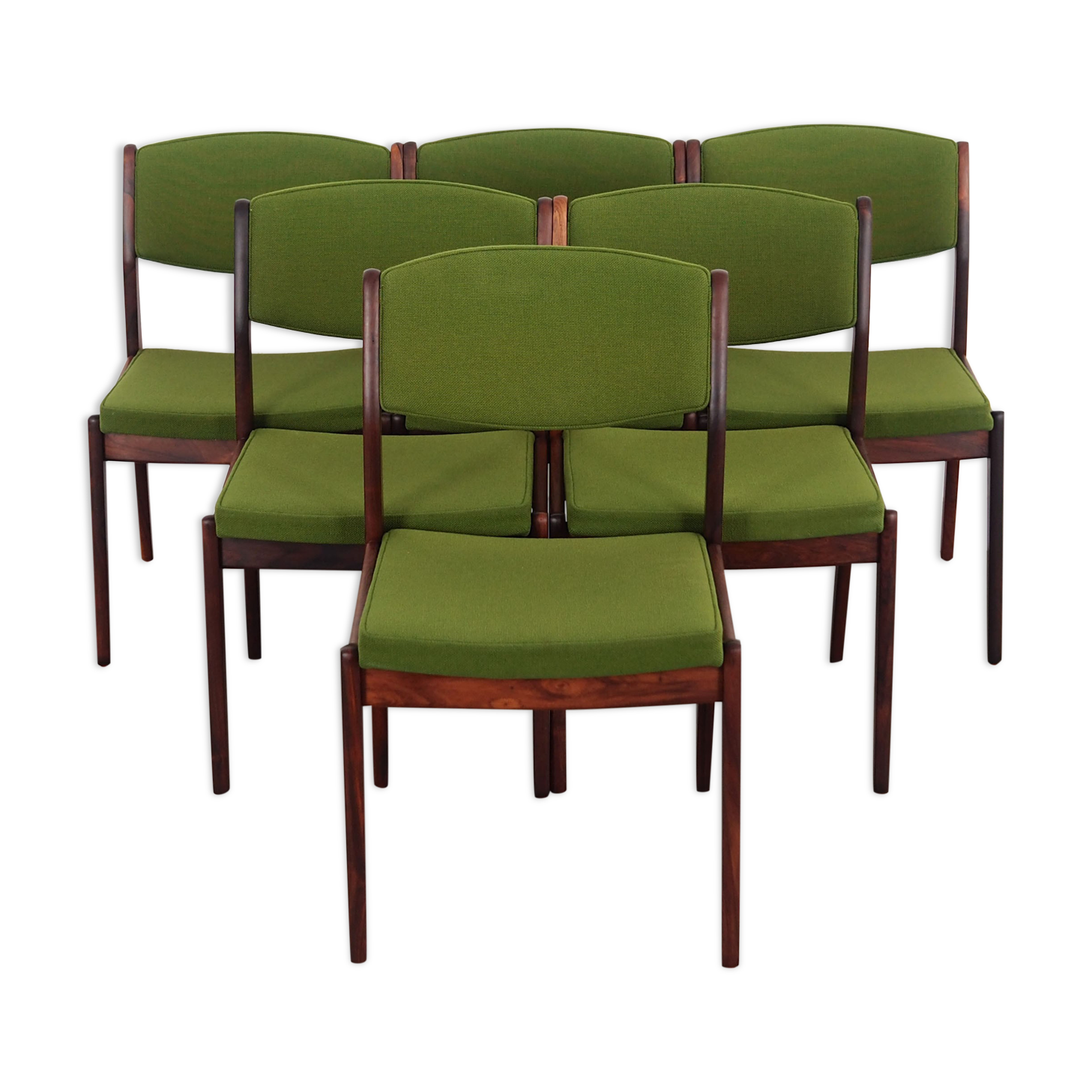 Set of six rosewood chairs, Danish design, 1970s, manufactured by Skovby