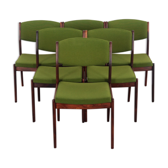 Set of six rosewood chairs, Danish design, 1970s, manufactured by Skovby