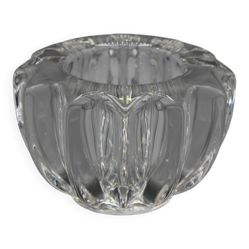 Small crystal vase signed pierre d'avesn art deco