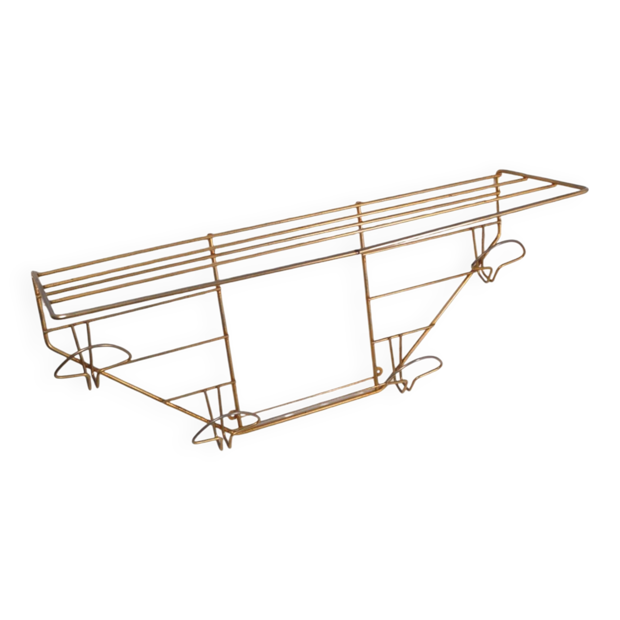 Golden wall coat rack