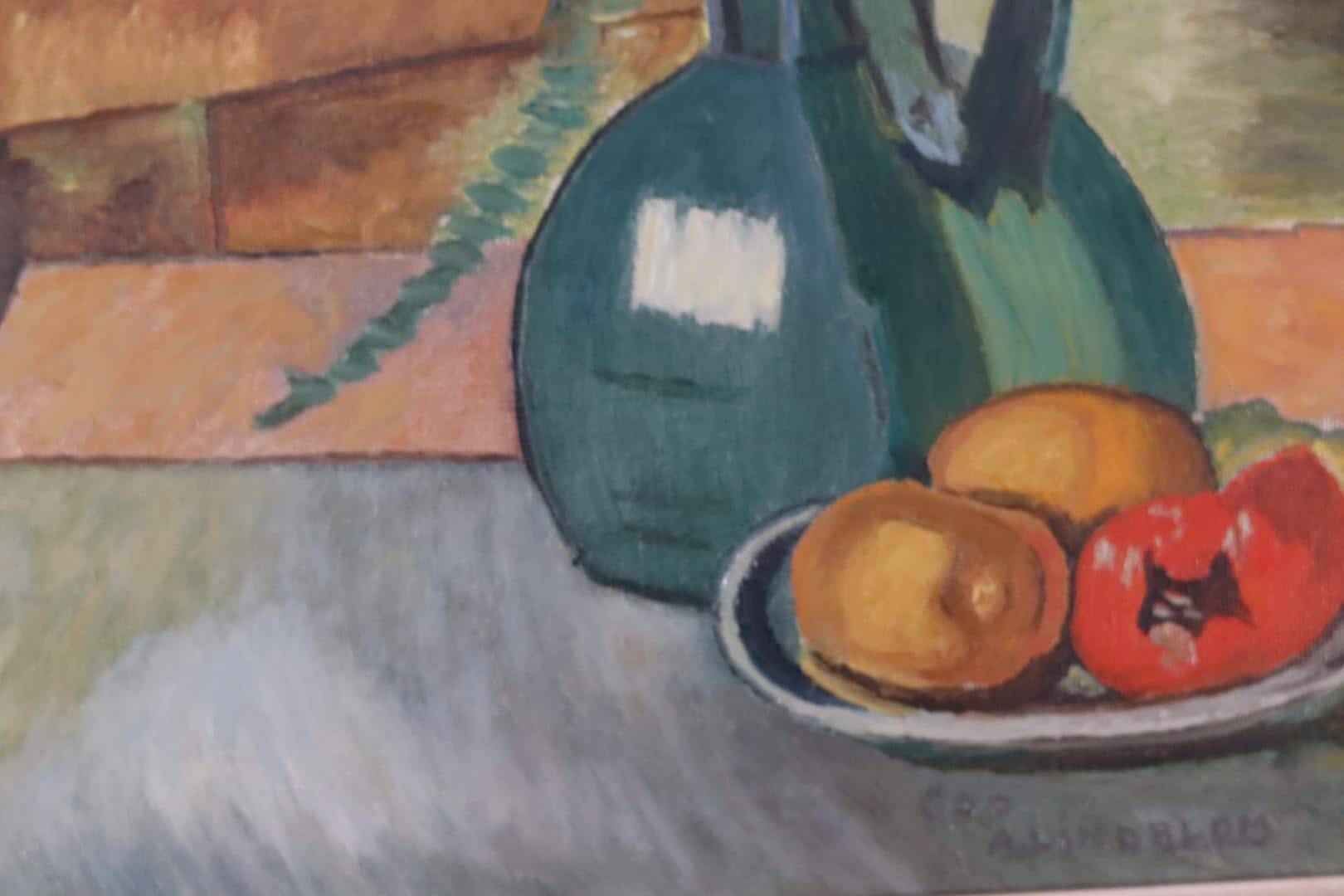 “Amaryllis and Fruit” by A. Lindblom