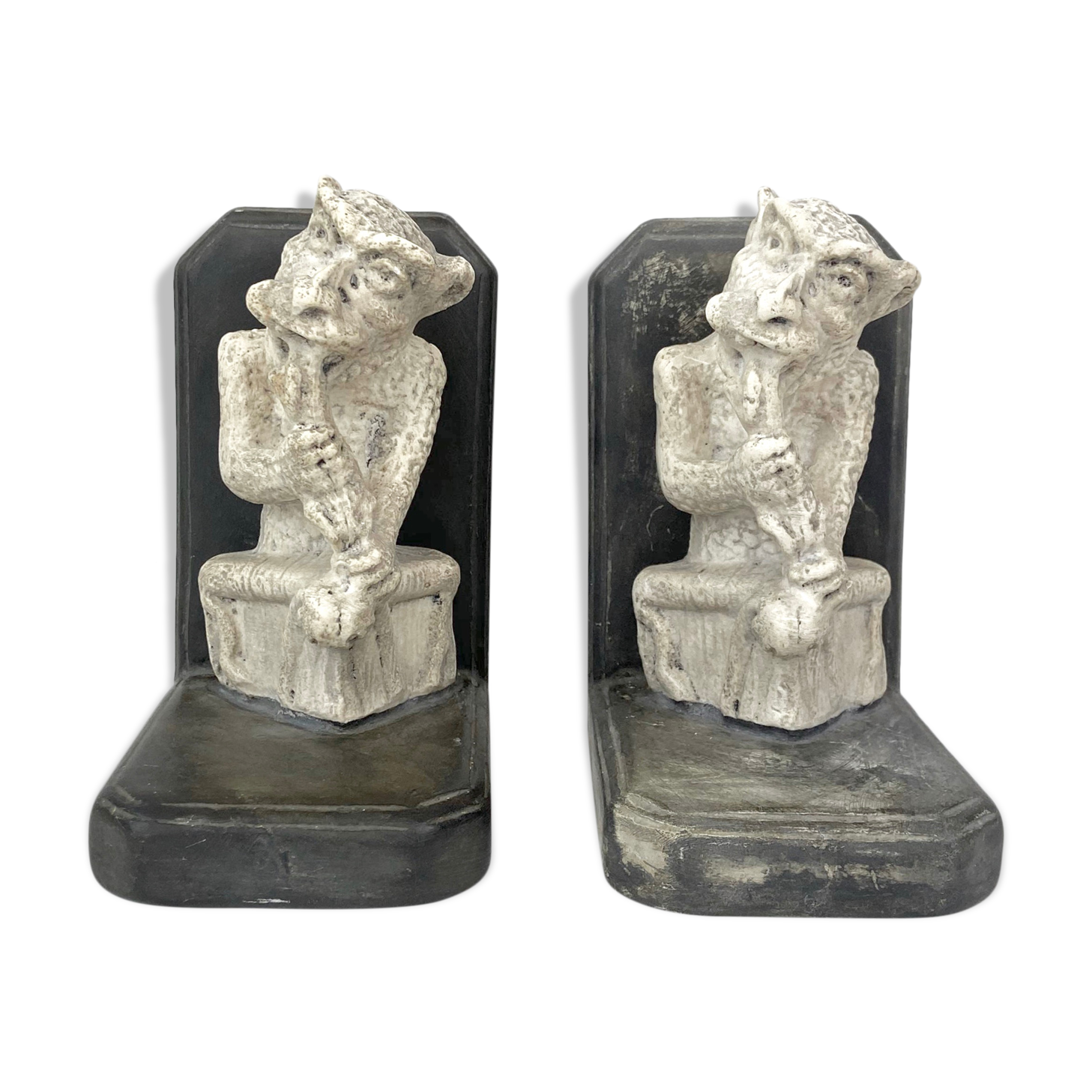 Pair of greenhouse book - Gothic theme gargoyle Middle Ages Chimera