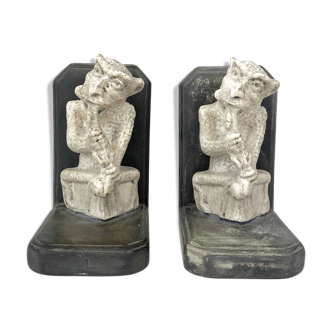 Pair of greenhouse book - Gothic theme gargoyle Middle Ages Chimera