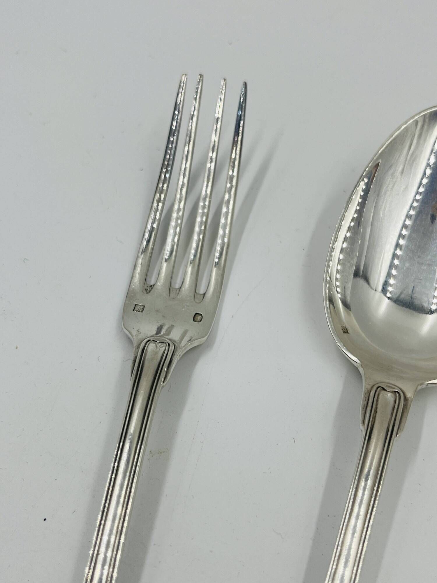 Silver-Plated Metal Cutlery Set Monogram F.B.