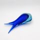Large Murano Vase Flavio Poli Sommerso Blue Cobalt Turquoise 31.5cm