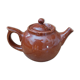 Vintage antique brown porcelain teapot