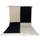 Tapis blanc-noir fait main traditionnel 250cmx150cm
