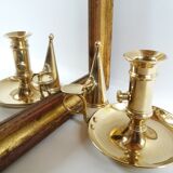 Golden brass candlestick