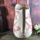 Pitcher jug or white broc decorated with pink flowers magnolia shabby chic