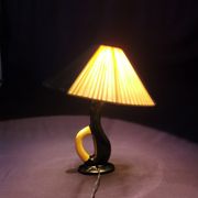 Bedside lamp vintage ceramic black and yellow