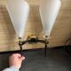 Wall light 2 horn brass house Marlux
