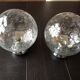 Pair of chrome sconces and crystal globe bubbled by Keuco / vintage 70s