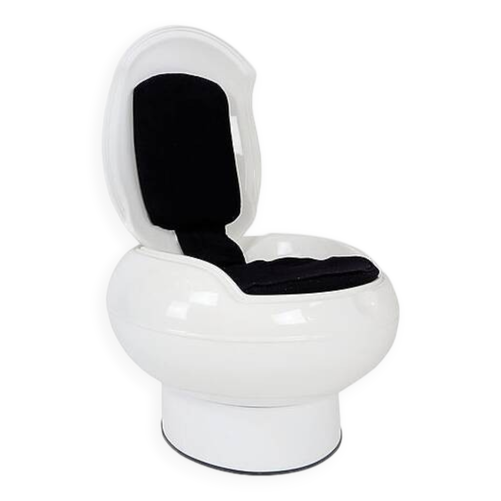 white lacquered "Egg" Lounge Chair