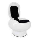 white lacquered "Egg" Lounge Chair