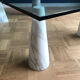 Sculptural italian coffee table with marble feet, 1970