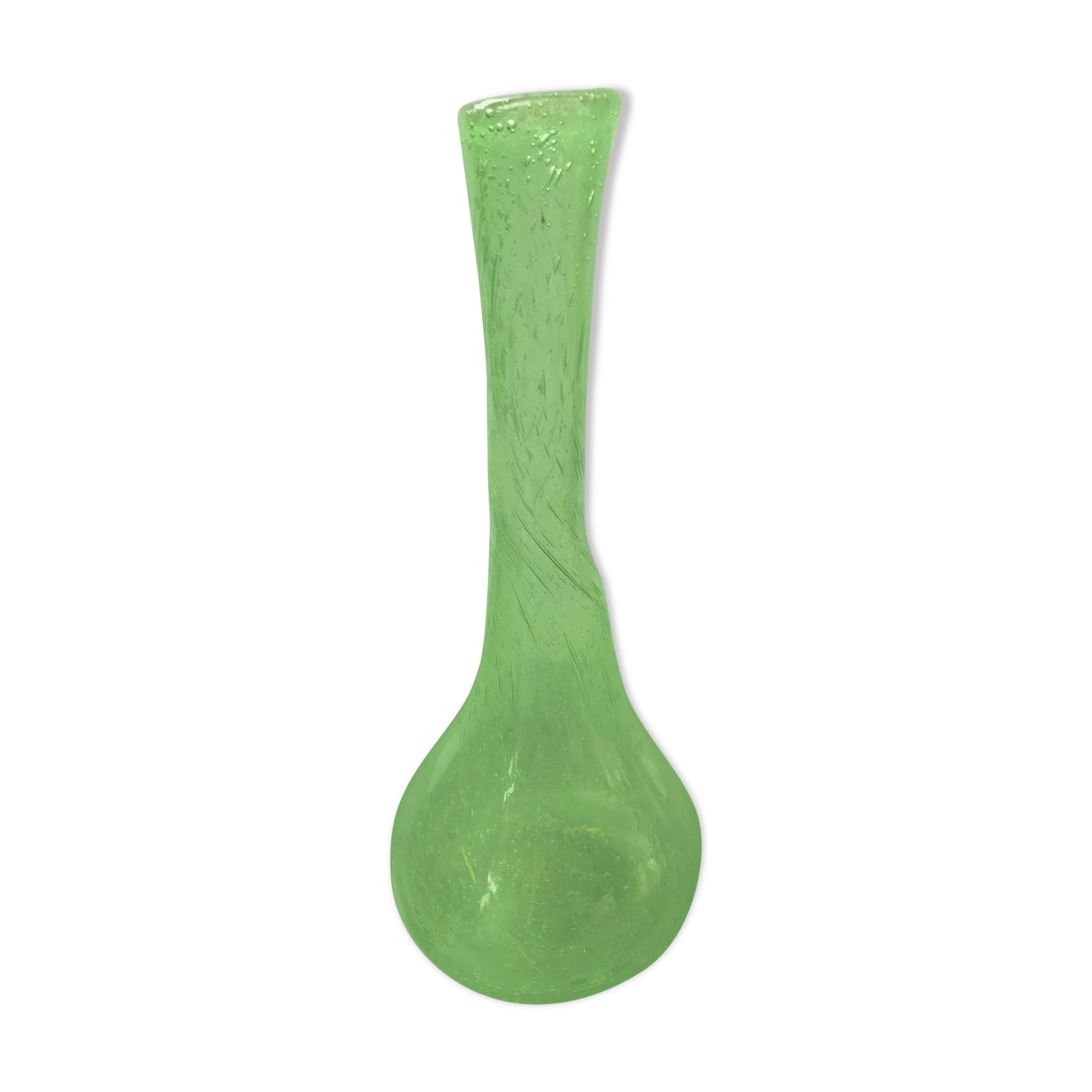 Former vase soliflore vintage bullé glass