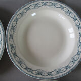 9 hollow plates Salins Récamier terre de fer