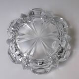 Ancien cendrier rond verre cristal transparent (vintage)
