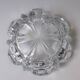 Antique round ashtray in transparent crystal glass (vintage)