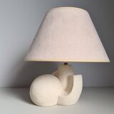 Albert Tormos style sculpture lamp in white stone / 60s / art / artisanal work / Mid-Century / France / 20th century