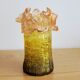 Vintage Transparent Resin Vase Brutalist Style Calla Lilies