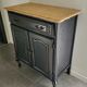 Old buffet of charm black patina and wood